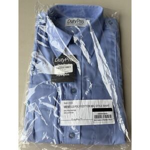 DutyPro Long‎ Sleeve Poly Cotton Military Style Shirt, SH1440 Light Blue, Medium